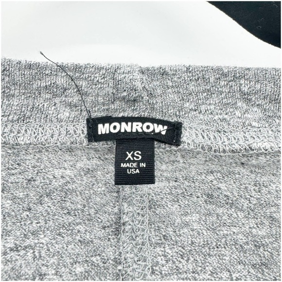 Monrow Long Sleeve Crew Neck Tee in Granite Women's Size XS NWOT - Picture 13 of 13
